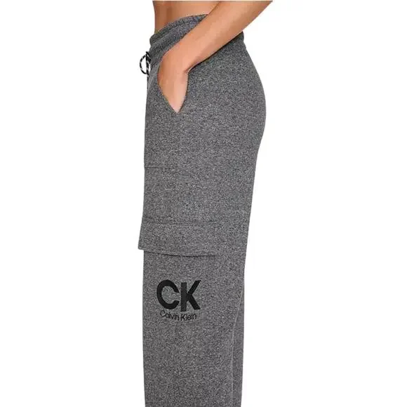 Calvin Klein Women's Active Embroidered-Logo Cargo Pants BLK HEATHER NWT SIZE S - Picture 4 of 10